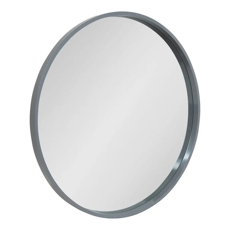 Norma Modern & Contemporary Round Wood Frame Accent Mirror