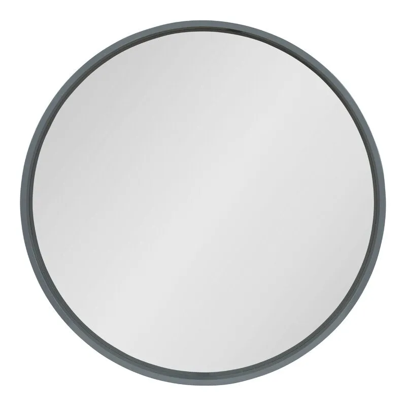 Norma Modern & Contemporary Round Wood Frame Accent Mirror