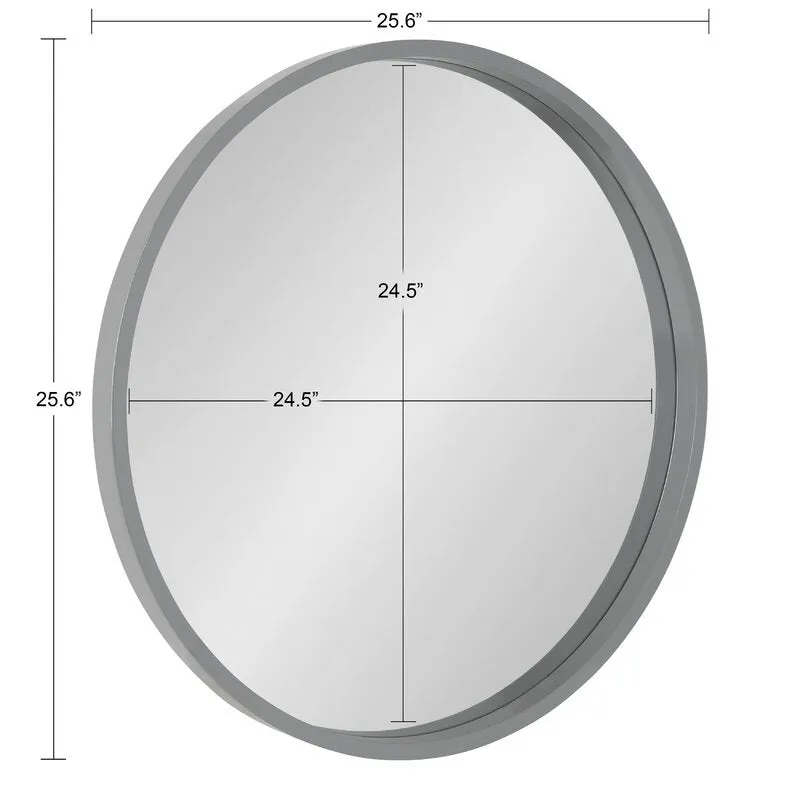 Norma Modern & Contemporary Round Wood Frame Accent Mirror