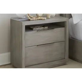 Oyster Bay Fog 2-Drawer 32" Nightstand