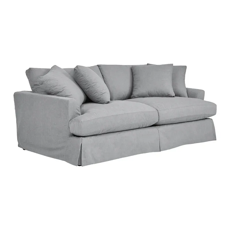 Peyton Slate Slipcover Sofa with Performance Fabric 92"