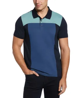 Pima Cotton Blend Color Block Polo