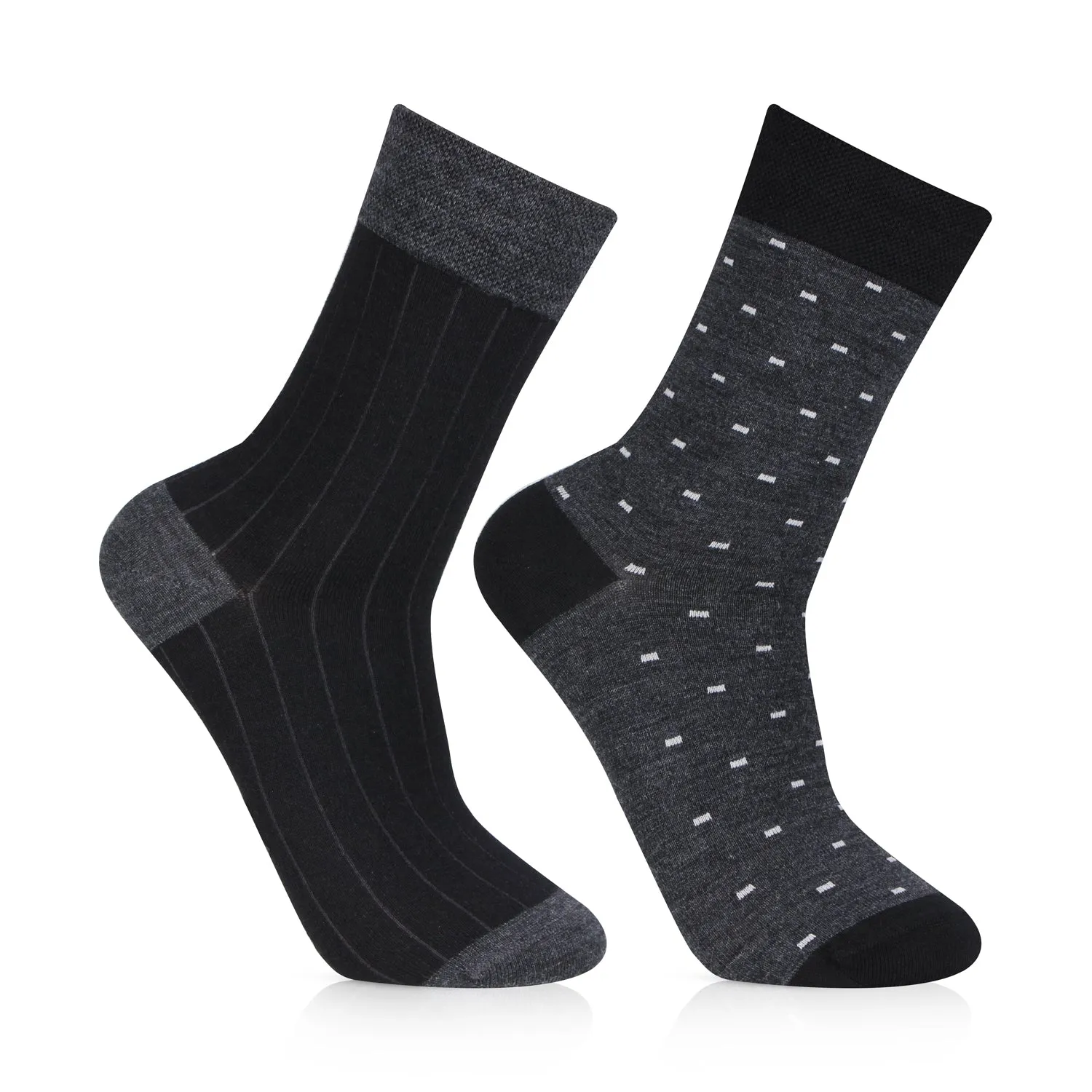 Premium Crew Length Woolen Socks For Men - Pack Of 2