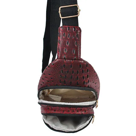 Red NGIL Textured Faux Leather Fashion Sling Bag