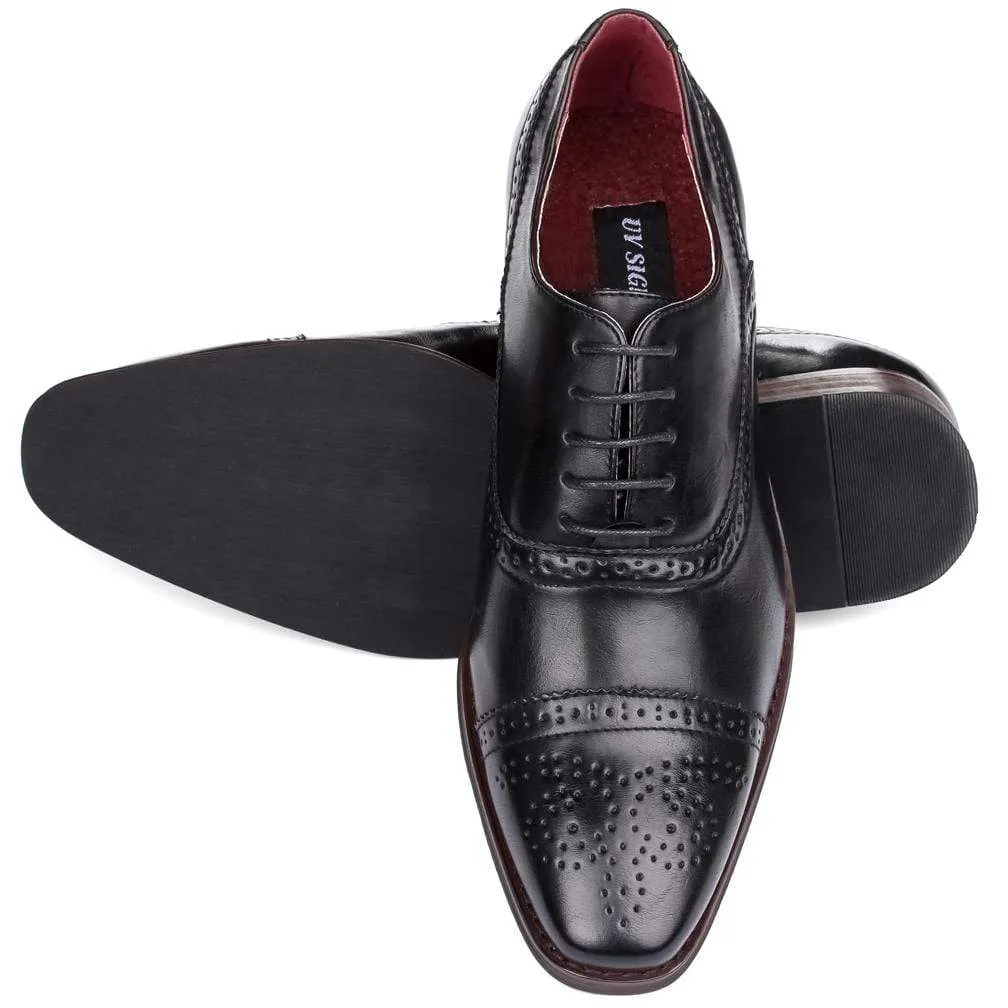 Signature Men's Brogue Cap Toe Dress Shoes