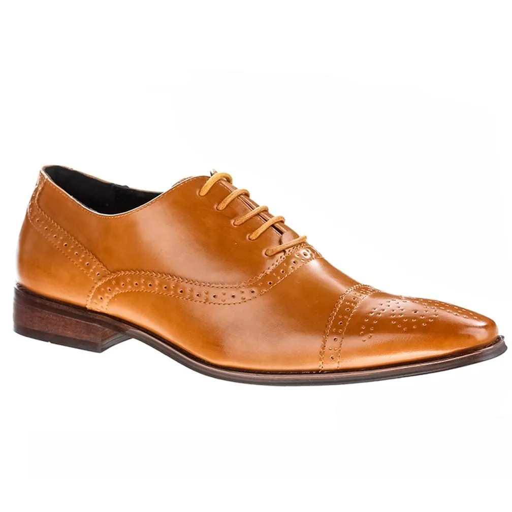 Signature Men's Brogue Cap Toe Dress Shoes