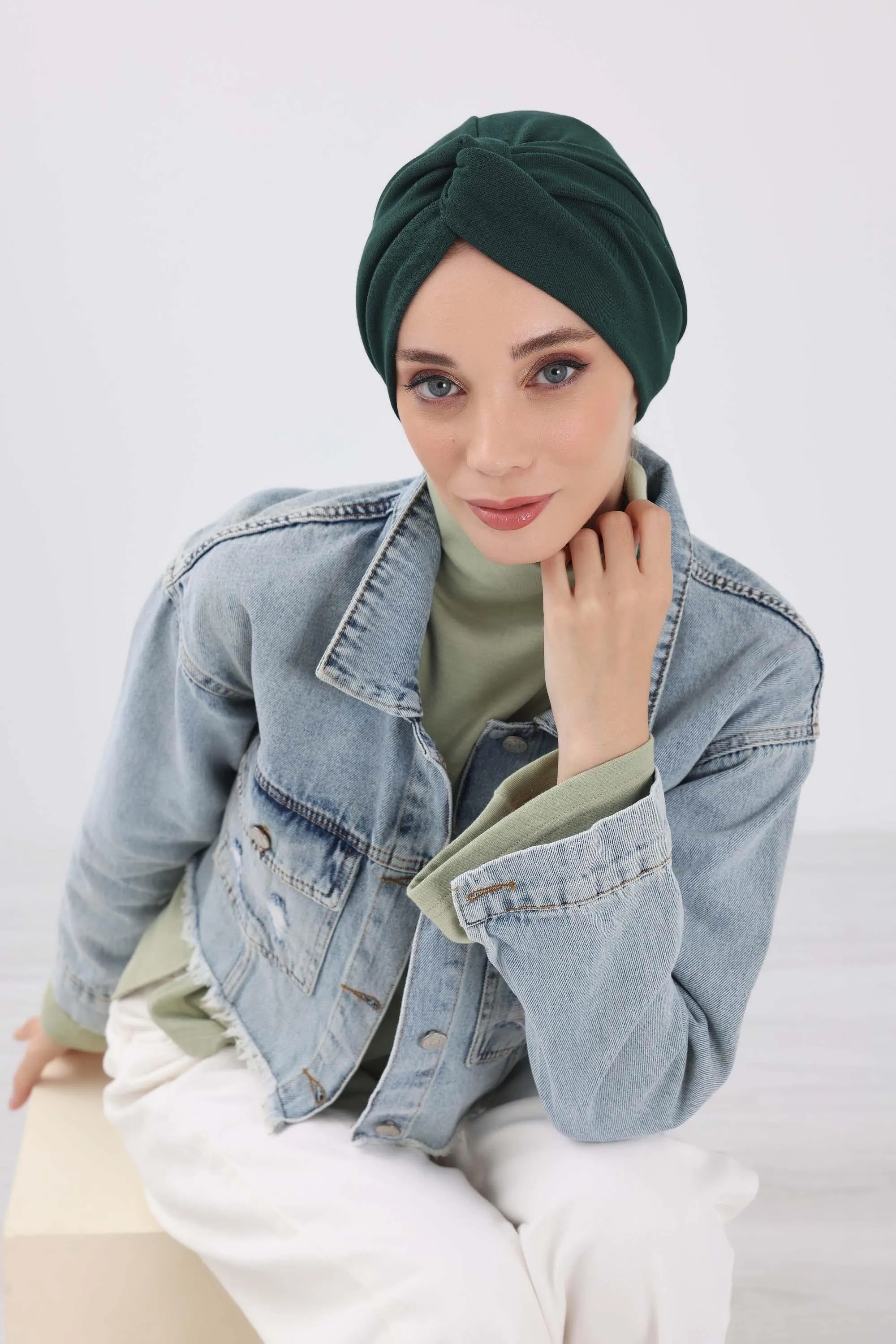 Stretchable Ribbed Winter Turban Bonnet for Women, Soft Polyviscose Headwrap, Cozy and Stylish Stretchable Headwrap for Cold Weather,B-4RB