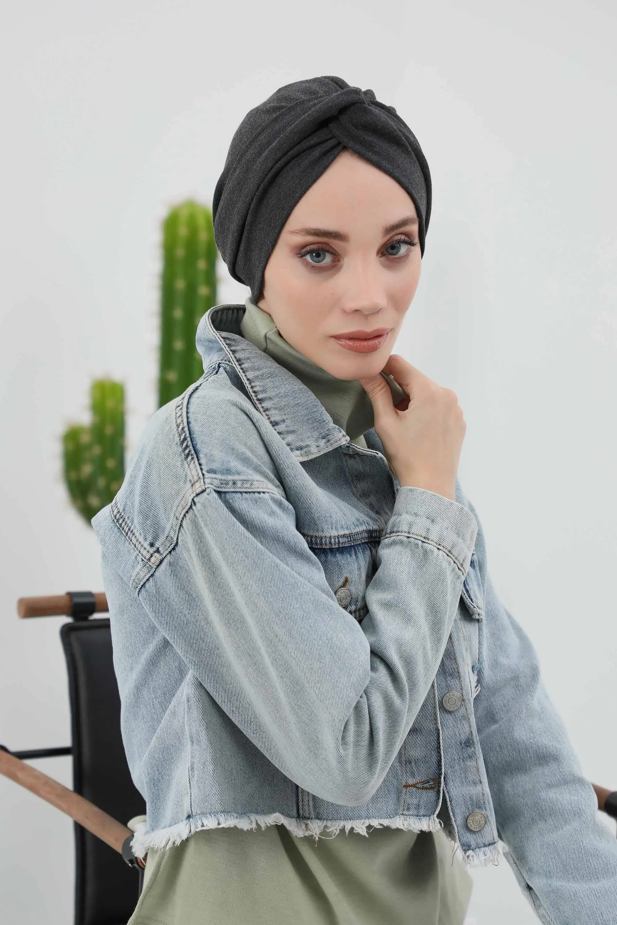 Stretchable Ribbed Winter Turban Bonnet for Women, Soft Polyviscose Headwrap, Cozy and Stylish Stretchable Headwrap for Cold Weather,B-4RB