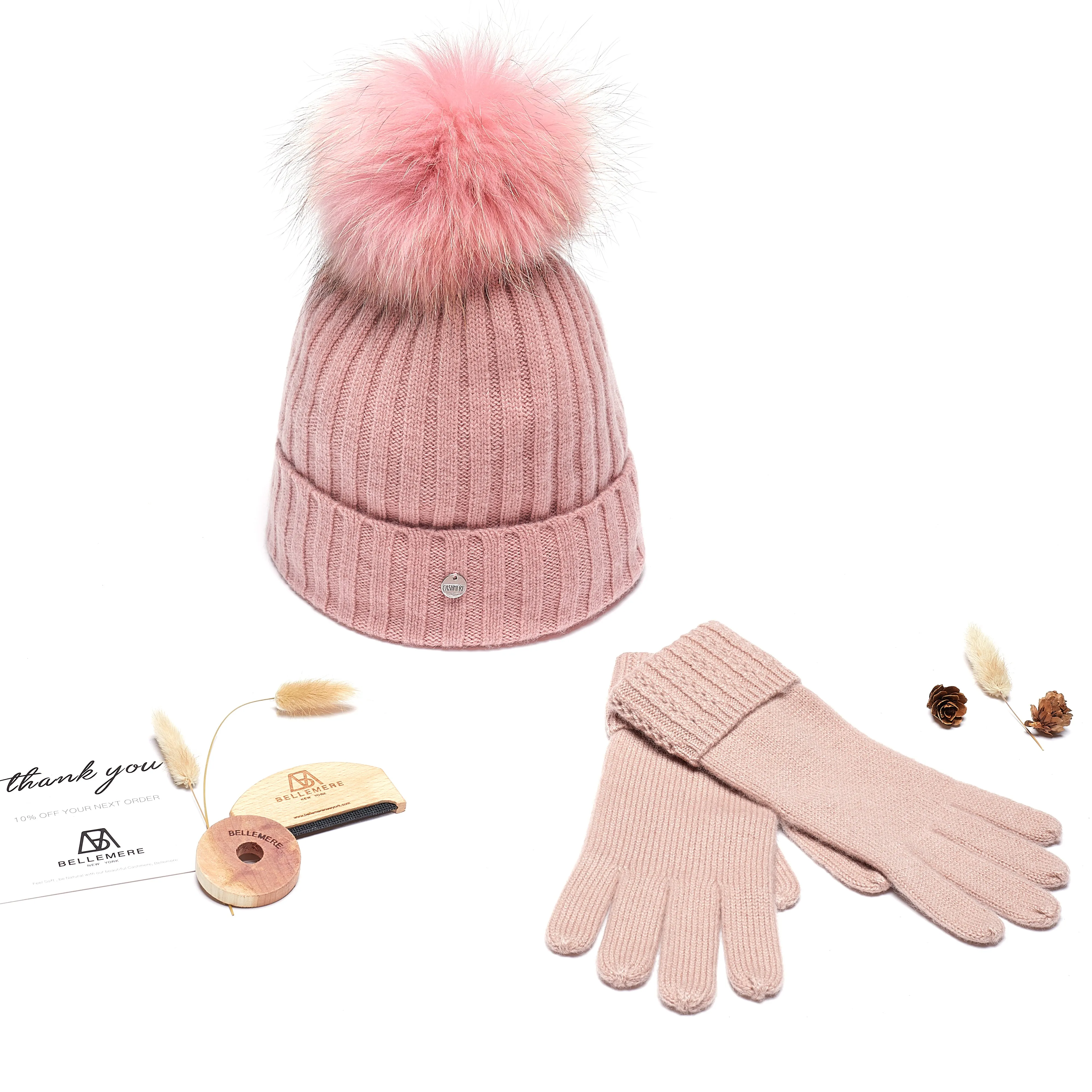 Stylish Cashmere Beanie Set