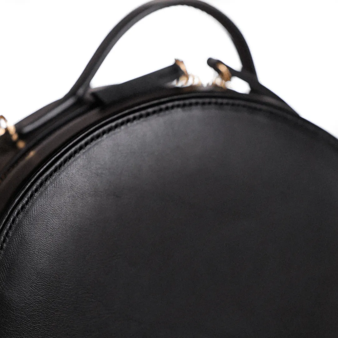 The Duchess Leather Handbag- Black