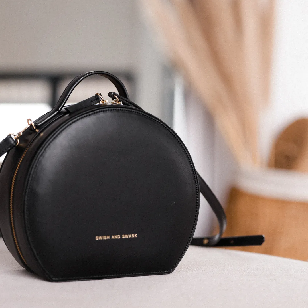 The Duchess Leather Handbag- Black