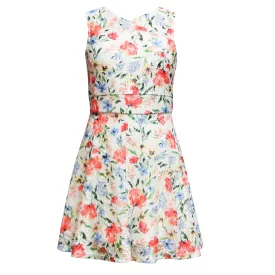 Tween Printed Lace Skater Dress