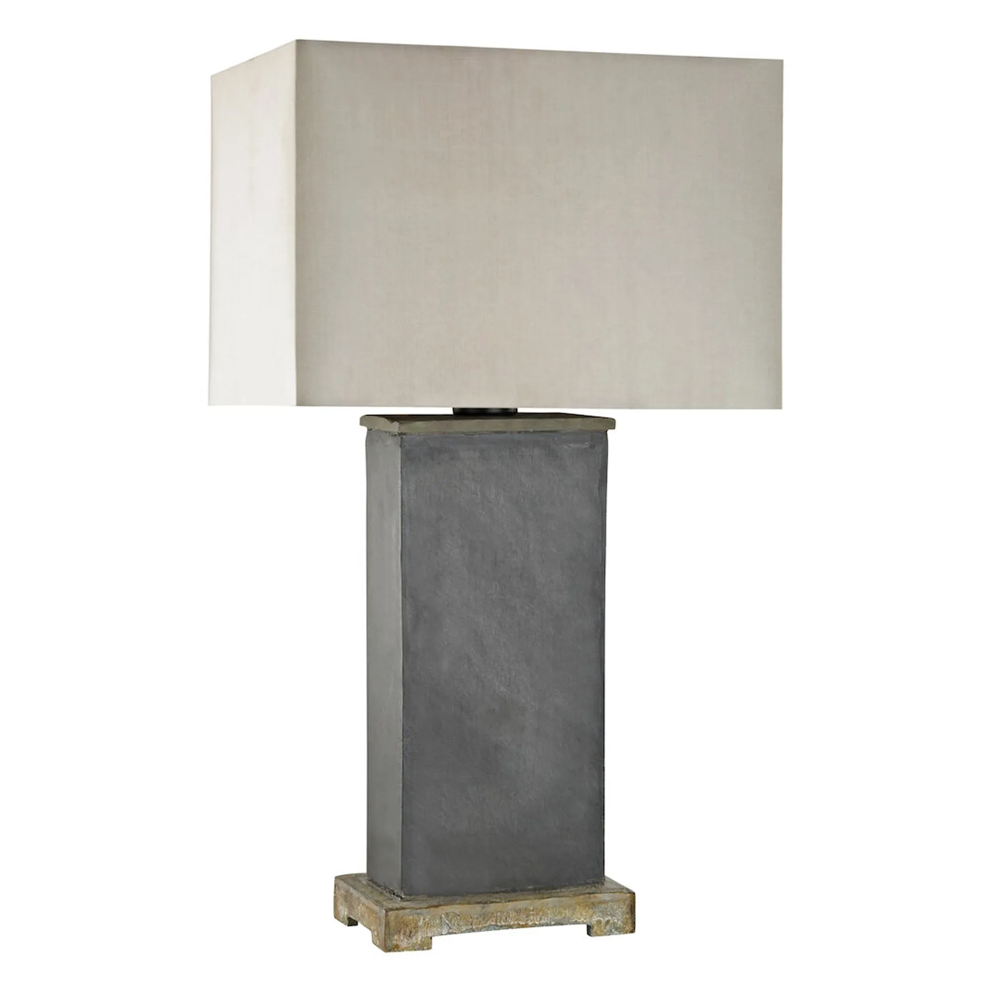 UEX7760 Contemporary Table Lamp 16''W x 11''D x 28''H, Gray Stone Finish, Chadron Collection