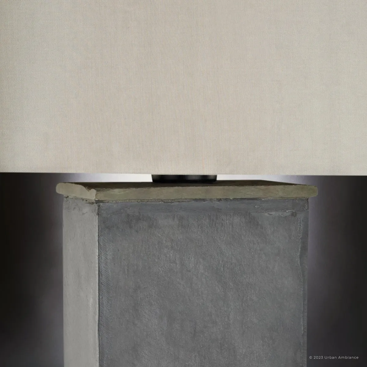 UEX7760 Contemporary Table Lamp 16''W x 11''D x 28''H, Gray Stone Finish, Chadron Collection