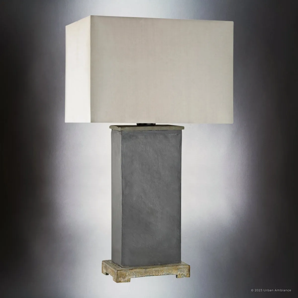 UEX7760 Contemporary Table Lamp 16''W x 11''D x 28''H, Gray Stone Finish, Chadron Collection