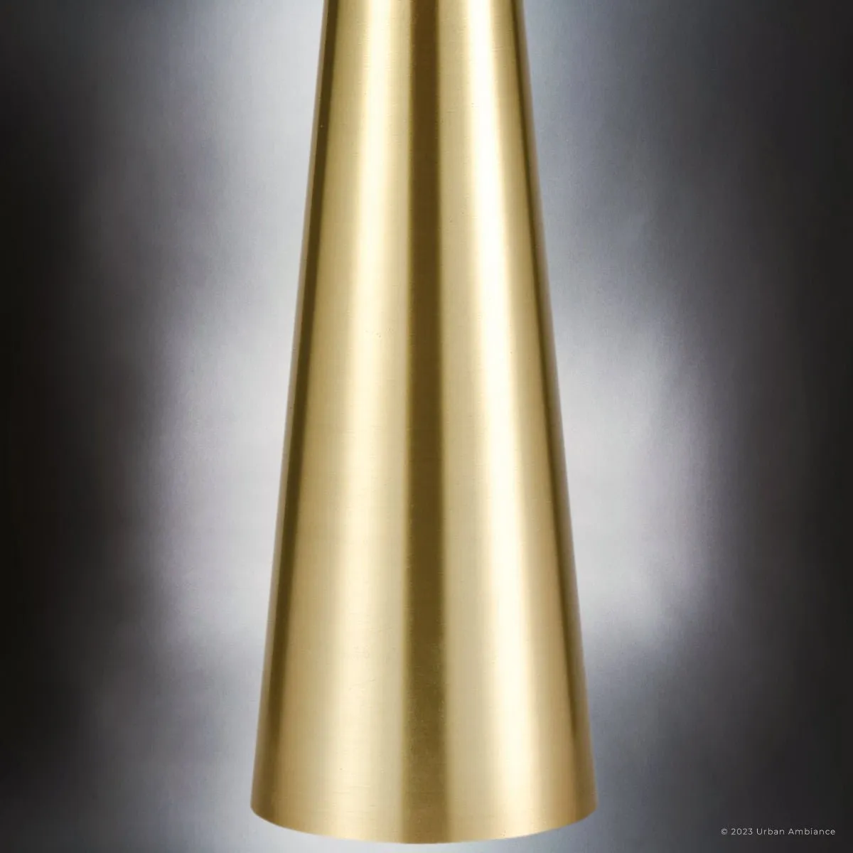 UEX7950 Mid-Century Modern Table Lamp 14''W x 14''D x 30''H, Antique Brass Finish, Lancaster Collection