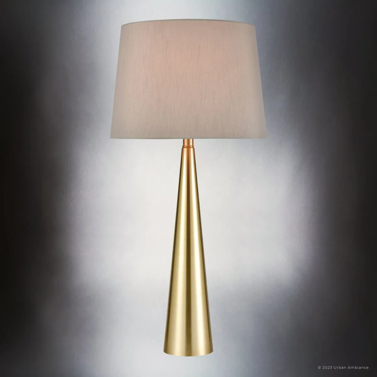 UEX7950 Mid-Century Modern Table Lamp 14''W x 14''D x 30''H, Antique Brass Finish, Lancaster Collection