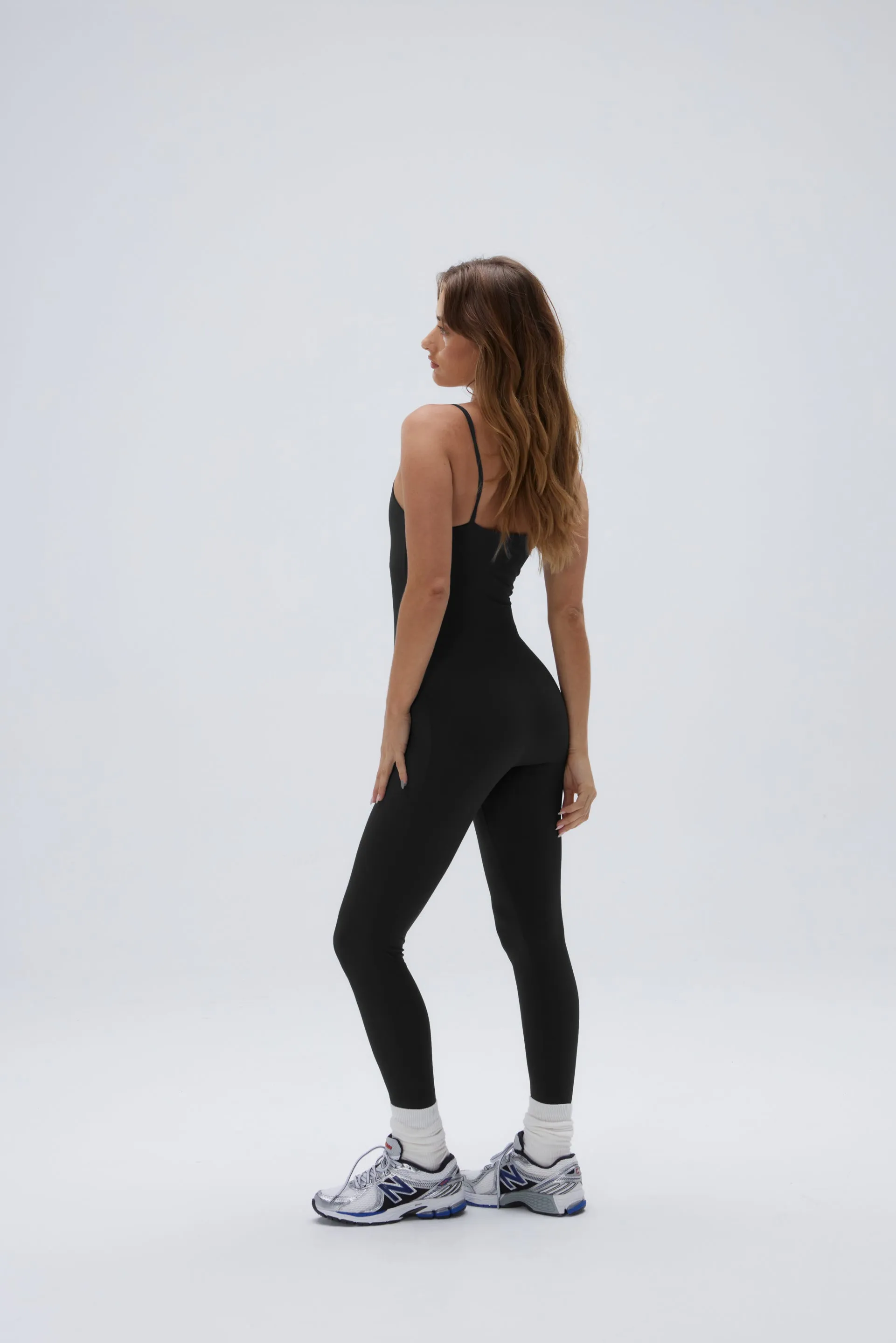 Ultimate Strappy Full Length Unitard - Black