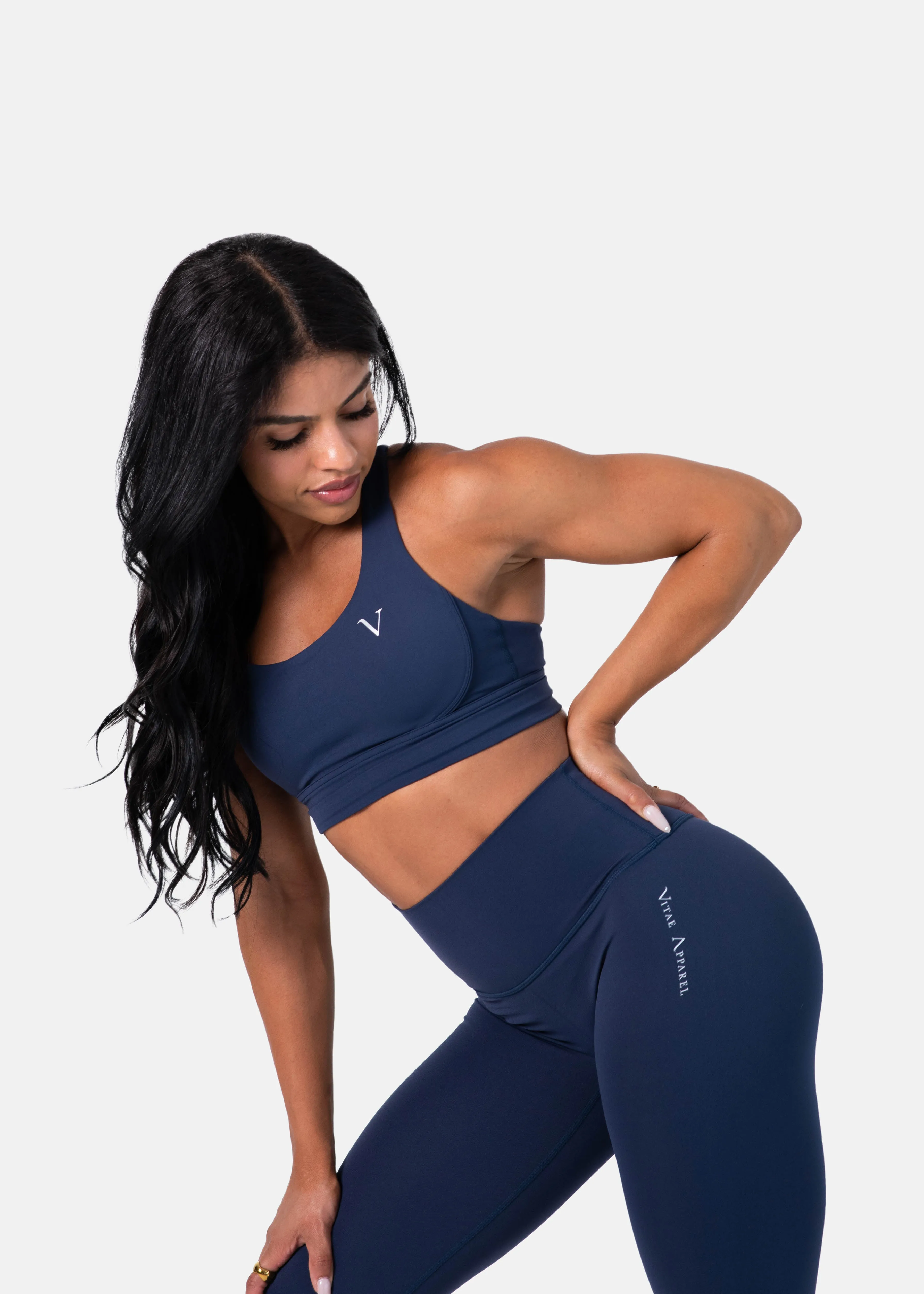 Ultra Flex Seamless Leggings Dark Denim Blue