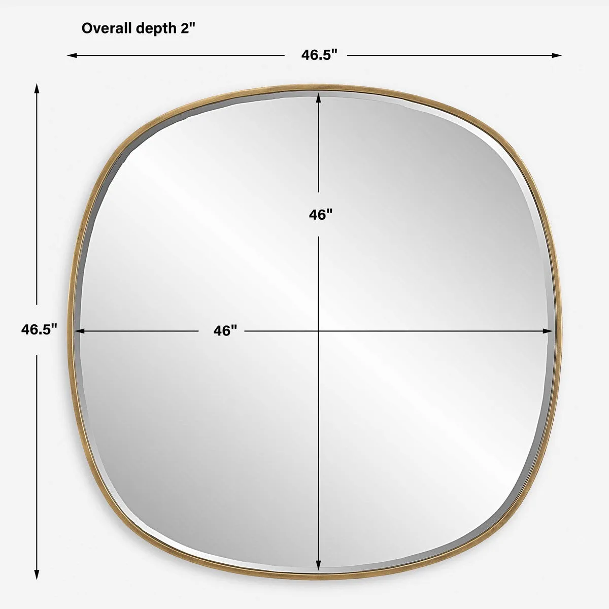 Webster 47" Mirror - Semi-Round