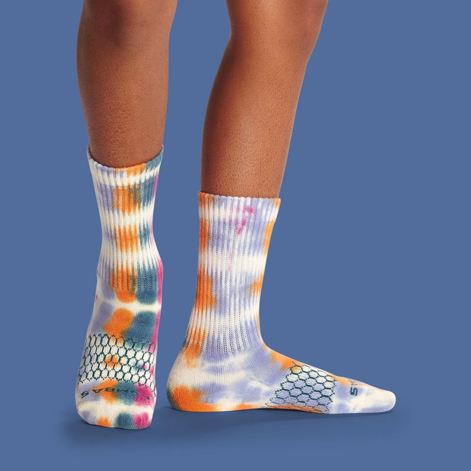 Youth Color Swatch Tie Dye Calf Sock 8-Pack