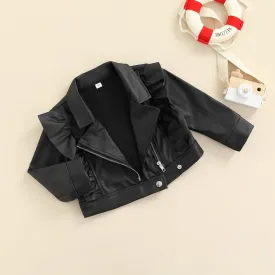 Zipper Jacket with Ruffle Decoration Lapel Version Windproof Spring Clothing, 2-7yr